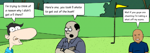 Golf Banter Sketches – Trying to think of a reason?
